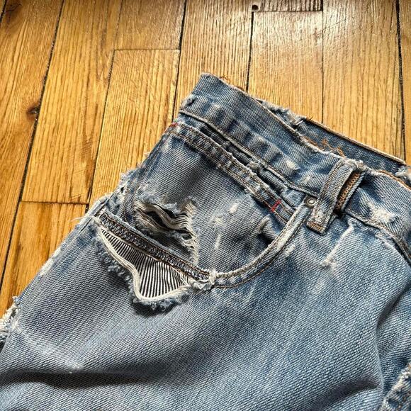 Vintage 90s Thrashed Baggy Wide Leg Volcom Skate Jeans - Picture 8 of 8